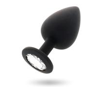 PLUG ANALE DILATATORE IN SILICONE MORBIDO NERO DILDO PICCOLO 7.2CM PENETRAZIONE
