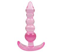 Plug anale Dildo anale morbido Butt Plug Massaggiatore prostatico Falli gay per adulti Plug anale Perline Punto G Giocattoli erotici Prodotti (tipo A-rosa)