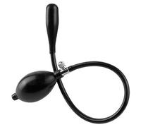 Plug anale dildo gonfiabile fallo liscio nero in silicone anal expander black