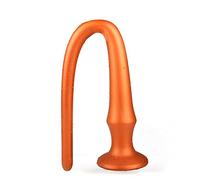 Plug anale Dildo in silicone morbido Plug anale Ano Massaggiatore della prostata Plug anale super lungo Masturbazione gay Giocattolo del sesso (B Style Gold 50cm)