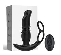 Plug anale Dildo telescopico Vibratore anale Anello di ritardo della prostata Vibratore Butt Plug Giocattoli sessuali Gay (telecomando)