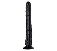 Plug anale Dildo troppo lunghi Plug anale morbido Giocattoli erotici Pene grande erotico con ventosa Dildo super lunghi (nero)