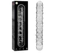 Plug Anale Dildo Vetro Borosilicato Trasparente Stimolante Unisex SexToys 18,5cm