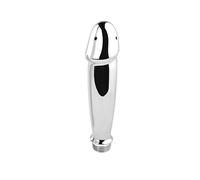 Plug anale Doccetta anale in acciaio metallico Soffione doccia anale Perline Kit di pulizia anale Butt Plug Attacco Ugello Punta Giocattolo sessuale gay(L)