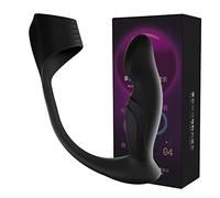 Plug anale Doppio motore Butt Plug Anello Vibratore Vibrazione Plug anale Massaggio prostatico Ritardo Eiaculazione Giocattolo adulto del sesso