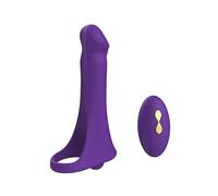 Plug anale Doppio plug anale a 10 frequenze, vibratore con plug anale, plug con cinturino da uomo, giocattoli sessuali per adulti, masturbatore per coppie.