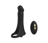 Plug anale Doppio plug anale a 10 frequenze, vibratore con plug anale, plug con cinturino da uomo, giocattoli sessuali per adulti, masturbatore per coppie.