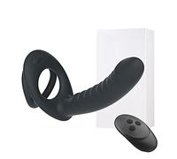 Plug anale Doppio Strapon Dildo Sex Toys Strap On Anal Beads Plug Adult G Spot Toys Adulti 18 (con telecomando Con scatola E)