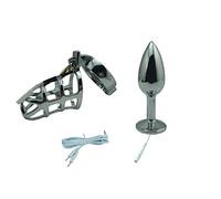 Plug anale Electro shock set SM bondage dispositivo metallo anale butt plug giocattolo di stimolazione elettrica