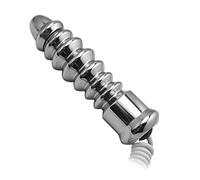 Plug anale Elettroshock bipolare Enorme Butt Plug Palline anali in metallo Stimolazione elettrica della prostata G spot Toy
