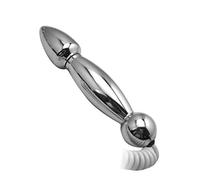 Plug anale Elettroshock bipolare Enorme Butt Plug Palline anali in metallo Stimolazione elettrica della prostata G spot Toy
