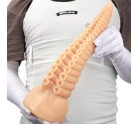 Plug anale extra large da 35,5 cm XXL morbido dildo dilatatore anale flessibile tentacolo di polpo con forte ventosa dilatatore anale masturbazione giocattolo sessuale