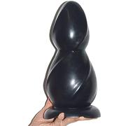 Plug anale extra large, plug anale enorme di taglia XXL, sesso estremo per coppie, dotato di potente ventosa, massaggiatore prostatico, palline anali e palline anali, giocattoli sessuali(Color:Schwarz