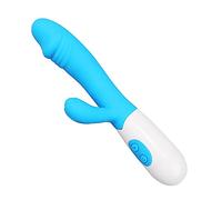 Plug anale G Spot Vibrator Dual Vibration Dildo Masturbatore Anal Massager Sex Toys (Blu)