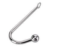 Plug anale Gancio a sfera anale in metallo Butt Plug Massaggio Giocattoli sessuali in acciaio inossidabile Per Donne Uomini Masturbazione Coppie Prodotti per adulti Dia 3 CM