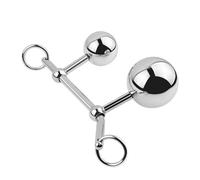 Plug anale Gancio anale in acciaio inossidabile maschio in metallo due sfere rimovibili perline anali butt plug masturbatore macchina del sesso giocattolo del sesso Per uomo donna