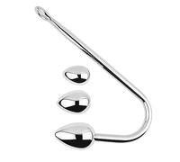 Plug anale Gancio anale in acciaio inossidabile Testa a sfera piccola, media e grande Per Scegli Butt Plug Giocattolo sessuale in metallo Per Masturbatore per uomini Macchina per il sesso con dildo
