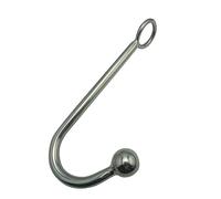 Plug anale Gancio anale in metallo in acciaio inossidabile con foro sferico butt plug bondage giocattolo del sesso Per uomo maschio Masturbatore Dildo Sex Machine Butt Training Plugs