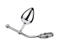 Plug anale Gancio anale Plug anale Anello per pene Sfera rimovibile in metallo Mobile Singola doppia sfera Giocattoli sexy Per Plug anale per uomo