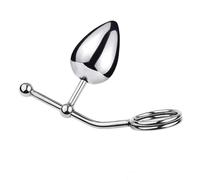 Plug anale Gancio anale Plug anale Anello per pene Sfera rimovibile in metallo Mobile Singola doppia sfera Giocattoli sexy Per Plug anale per uomo