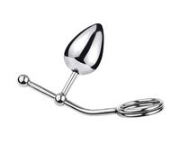 Plug anale Gancio anale Plug anale Anello per pene Sfera rimovibile in metallo Mobile Singola doppia sfera Giocattoli sexy Per Plug anale per uomo