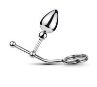 Plug anale Gancio anale Plug anale Anello per pene Sfera rimovibile in metallo Mobile Singola doppia sfera Giocattoli sexy Per Plug anale per uomo