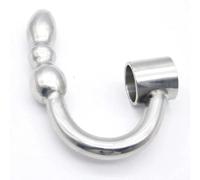 Plug anale Gancio per plug anale in acciaio inossidabile da 17 cm con anello per pene con serratura, cintura di castità, butt plug, giocattoli adulti del sesso