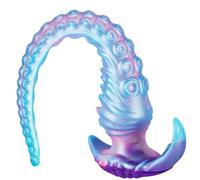 Plug anale gigante con tentacolo da 30 cm, incredibile dildo a forma di polipo mostruoso con base portatile, plug anale extra lungo in morbido silicone per massaggio prostatico e anale, unisex