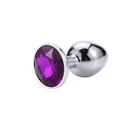 Plug anale Giocattoli del sesso anale Mini plug anale rotondo in cristallo in acciaio inossidabile Fondo piatto Coda piccola Per Donna Uomo Prodotti staccabili