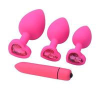 Plug anale Giocattoli del sesso del vibratore della pallottola di espansione del culo dei prodotti del massaggiatore della spina anale del silicone molle per le coppie
