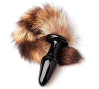 Plug anale Giocattoli del sesso per adulti Coda di volpe in vetro di cristallo Plug anale Flirtare Forniture Giocattoli del sesso per adulti Per Coppia