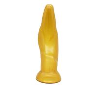 Plug anale Giocattolo adulto del sesso Spina anale dorata spessa da 2,2 pollici forma di cactus Gel di silice giocattoli del sesso Macchina del sesso Le donne si masturbano coppia flirtare