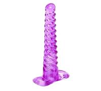 Plug anale Giocattolo del sesso per adulti Jelly Plug anale Giocattoli del sesso Per Donna Uomo Gay Masturbatore in gel di silice Tappi di testa lunghi Struttura a vite Punto G