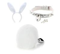 Plug anale Giocattolo del sesso Per Kit da donna Sexy Butt Plug Cosplay Morsetti per capezzoli Coda BDSM Bondage Set Collare Plug anale