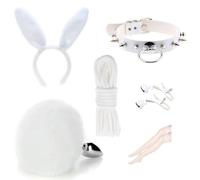 Plug anale Giocattolo del sesso Per Kit da donna Sexy Butt Plug Cosplay Morsetti per capezzoli Coda BDSM Bondage Set Collare Plug anale