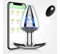 Plug anale Giocattolo vibrante del sesso del vibratore della spina anale del metallo Per Macchina del sesso degli uomini della donna APP Plug anale del dildo dell'acciaio inossidabile con