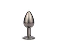 Plug anale Gioiello rotondo di piccole dimensioni color pistola, perline anali in cristallo, metallo, butt plug, gioielli, sadismo, ano, culo, giocattolo unisex Per femmina maschio