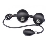 Plug Anale Gonfiabile Butt Gigante Con 2 Perline In Acciaio Massaggiatore Prostatico Anali Grande Dilatatore Ano Vaginale Per Uomini Donne Gay