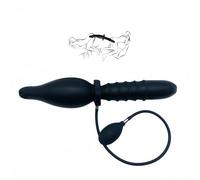 Plug anale gonfiabile doppia estremità - XXL Butt Plug regolabile in silicone - stimolazione intensa per uomini e coppie, facile da pulire, espansione graduale