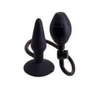 Plug anale gonfiabile fallo dildo con ventosa sex toys butt nero in silicone