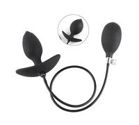 Plug anale gonfiabile in silicone con valvola e pompa, dilatatore unisex espandibile per principianti, gioco intimo progressivo e stimolazione controllata