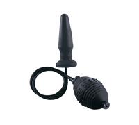 Plug anale dilatatore gonfiabile anal butt dildo liscio fallo indossabile nero