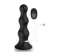 Plug anale Gonfiabile massaggiatore prostatico Plug anale Espansione Big Butt Plug Telecomando Vibratore Negozio di giocattoli anali (nero)