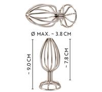 Plug anale in acciaio dilatatore cavo fallo indossabile tappo dildo in metallo