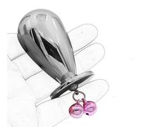 Plug anale in acciaio inox con catena e campanelli, design metallico solido per stimolazione sensoriale, giocattolo ispirato SM per massaggio del punto G e esplorazione adulta