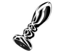Plug anale in acciaio - Vibratore anale grande "The Slider" di AlphaMale