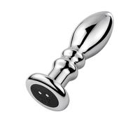 Plug anale in acciaio - Vibratore anale piccolo "The Slider" di AlphaMale