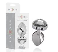 Plug anale in metallo alluminio cuore bianco taglia l 1 St