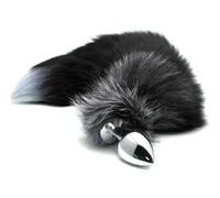 Plug Anale in Metallo con Coda Fox Tail Ø 3,2 Butt Dilatatore Sextoys