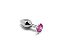 Plug anale in metallo con MyPleasure lucido (S, Rosa)